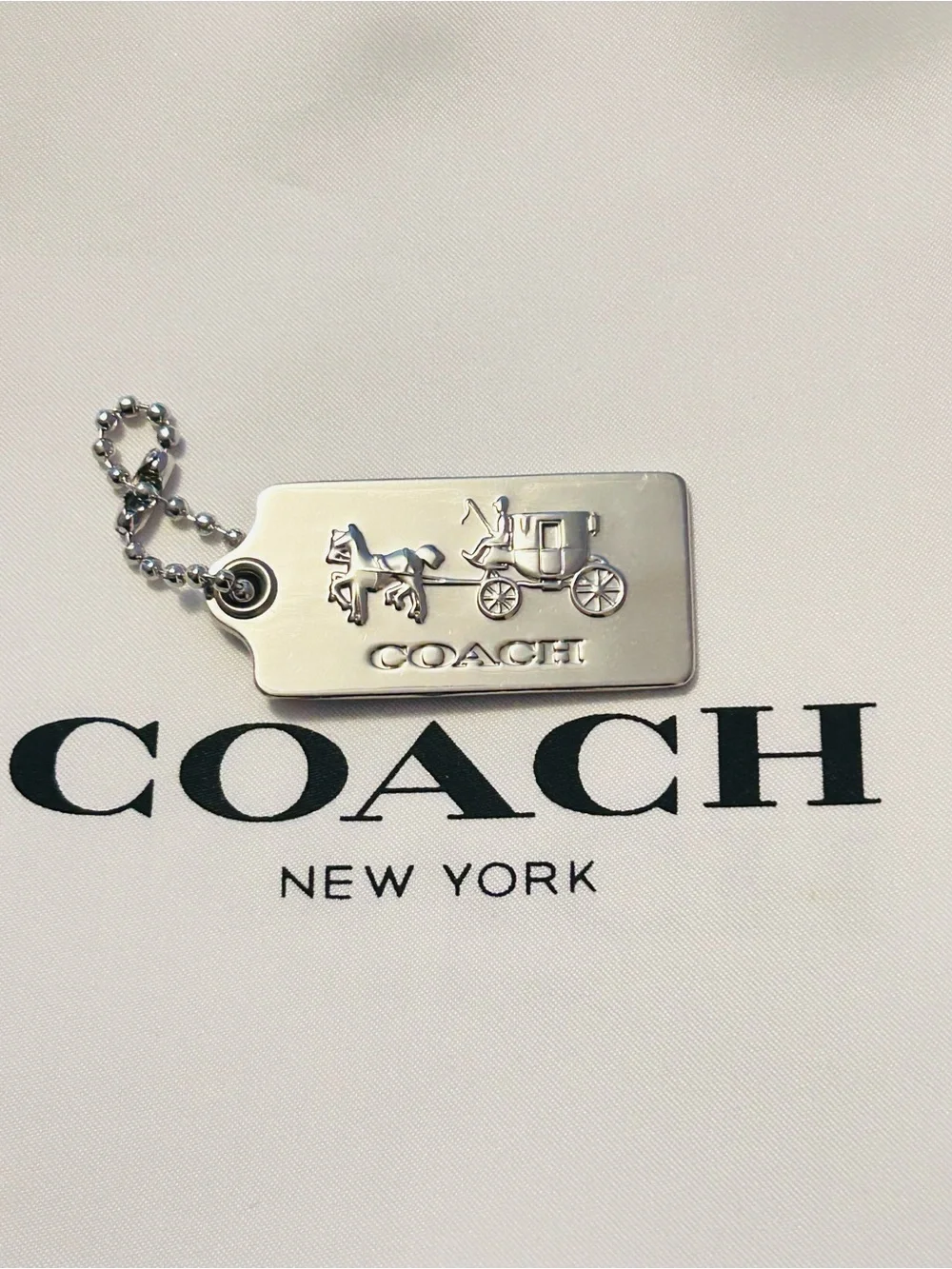 RARE Coach Est. 1941 Horse and Carriage Keychain/ bag Charm